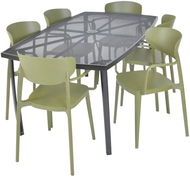 ROJAPLAST Set zahradního nábytku ZWMT-24 zahradní stůl 1 + 6 zahradních židlí MARE ARMCHAIR - Zahradní nábytek