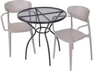 ROJAPLAST Set zahradního nábytku ZWMT-06 zahradní stůl 1 + 2 zahradní židle AIRE ARMCHAIR - Zahradní nábytek