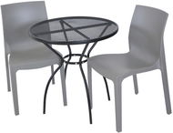 ROJAPLAST Set zahradního nábytku ZWMT-06 zahradní stůl 1 + 2 zahradní židle EMMA - Zahradní nábytek