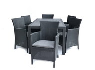 ROJAPLAST Garden furniture set MELODY garden table 1 + 6 garden chairs IOWA - Garden Furniture