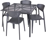 ROJAPLAST Garden furniture set ZWMT-90 garden table 1 + 4 garden chairs AIRE - Garden Furniture
