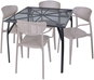 Garden Furniture ROJAPLAST Garden furniture set ZWMT-90 garden table 1 + 4 garden chairs AIRE ARMCHAIR - Zahradní nábytek