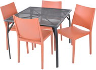 ROJAPLAST Garden furniture set ZWMT-90 garden table 1 + 4 garden chairs MOSK - Garden Furniture