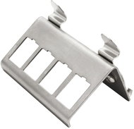 ROLINE Holder for 4 × keystone on DIN rail, metal - Holder