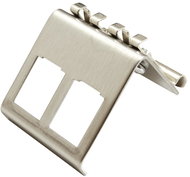 Value Holder for 2 × keystone on DIN rail, metal - Holder