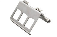 Value Holder for 3 × keystone on DIN rail, metal - Holder
