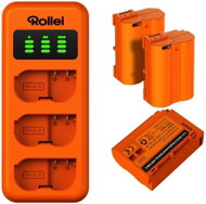 Rollei nabíječka pro 3 baterie + 3× baterie EN-EL15 - Charger