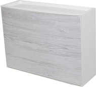 Belli e Forti Výklopný botník s imitací světlého dřeva, bílý - Botník