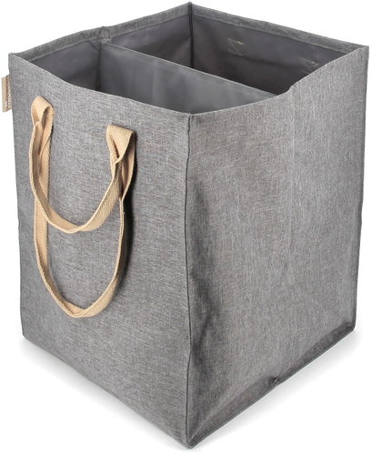 Rolser Laundry Hub Tweed dual laundry basket, bag, grey - Laundry Basket - Main image