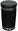 Laundry basket with padded lid 46L, black