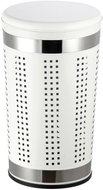 MSV Padded Lid Laundry Basket 46L, White - Laundry Basket