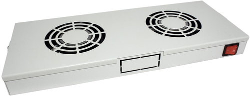 ROLINE 19" ventilation unit, 2 fans, gray - Fan - Main image