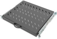 Roline 19'' pull-out shelf, 1U, 350 mm, 25 kg, black - Shelf