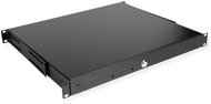 Roline Lockable socket for 19" rack, 1U, 400 mm, black - Shelf