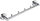 Towel holder 5 hooks - no drilling Unix chrome UN-13054-5-26