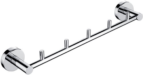 Nimco Stainless steel towel holder 5 hooks - no drilling Unix chrome UN-13054-5-26 - Bathroom Hook - Main image