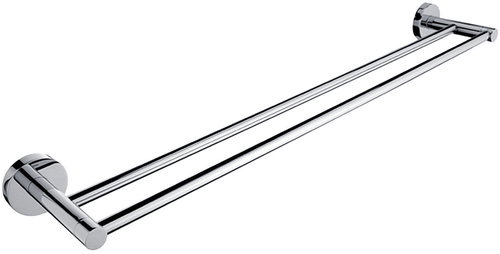 Nimco Double towel holder 66 cm stainless steel - no drilling Unix chrome UN-13061D-26 - Towel Rack - Main image