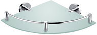 Nimco Corner bathroom and shower shelf with railing - glass metal Unix UN-13091RA-26 - Bathroom Shelf