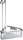 Bathroom and shower shelf, wire corner - metal Kibo Ki-14003H-26