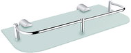 Nimco Bathroom and shower shelf 30 cm with railing - glass metal Bormo BR-11091AX-30-26 - Bathroom Shelf