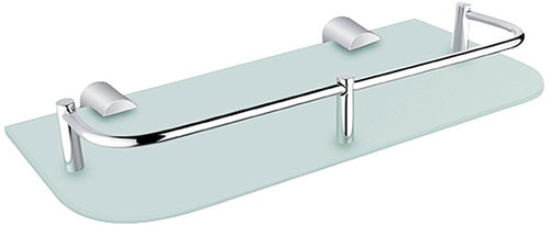 Nimco Bathroom and shower shelf 30 cm with railing - glass metal Bormo BR-11091AX-30-26 - Bathroom Shelf - Main image
