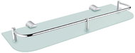 Nimco Bathroom and shower shelf 40 cm with railing - glass metal Bormo BR-11091AX-40-26 - Bathroom Shelf