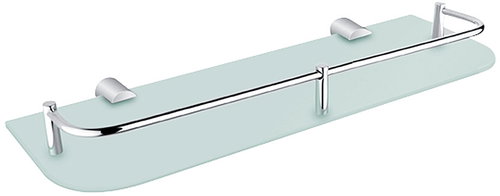 Nimco Bathroom and shower shelf 40 cm with railing - glass metal Bormo BR-11091AX-40-26 - Bathroom Shelf - Main image
