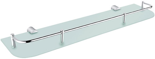 Nimco Bathroom and shower shelf 50 cm with railing - glass metal Bormo BR-11091AX-50-26 - Bathroom Shelf - Main image