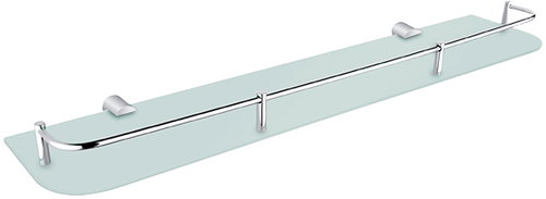 Nimco Bathroom and shower shelf 60 cm with railing - glass metal Bormo BR-11091AX-60-26 - Bathroom Shelf - Main image