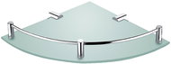 Nimco Corner bathroom and shower shelf with railing - glass metal Bormo BR-11091RA-26 - Bathroom Shelf