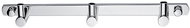 Nimco Triple hook with single hooks metal - Bormo chrome BR-11103-26 - Hooks