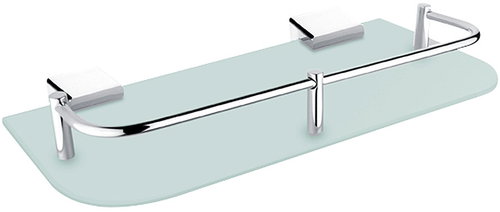 Nimco Bathroom and shower shelf 30 cm with enclosure - glass metal Kibo Ki-14091AX-30-26 - Bathroom Shelf - Main image