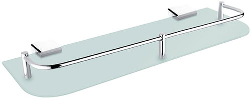 Nimco Bathroom and shower shelf 40 cm with enclosure - glass metal Kibo Ki-14091AX-40-26 - Bathroom Shelf - Main image