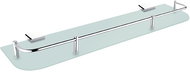 Nimco Bathroom and shower shelf 50 cm with railing - glass metal Kibo Ki-14091AX-50-26 - Bathroom Shelf