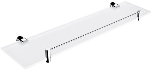 Nimco Bathroom and shower shelf 50 cm with railing - glass metal Bormo BR-11091BX-50-26 - Bathroom Shelf - Main image