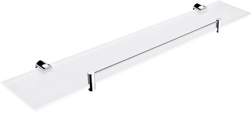 Nimco Bathroom and shower shelf 60 cm with railing - glass metal Bormo BR-11091BX-60-26 - Bathroom Shelf - Main image