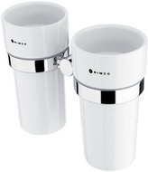 Nimco Double stainless steel toothbrush holder without drilling - ceramic containers Unix chrome UN-13058DKN-26 - Toothbrush Holder