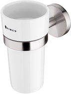 Nimco Stainless steel toothbrush holder without drilling - ceramic container Unix matte UNM-13058KN-10 - Toothbrush Holder