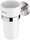 Stainless steel toothbrush holder without drilling - ceramic container Unix matte UNM-13058KN-10