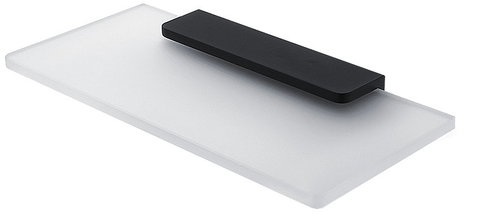 Nimco Maya black Bathroom and shower shelf 20 cm - metal glass MAC-29091B-20-90 - Bathroom Shelf - Main image