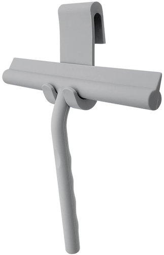 Nimco Shower glass squeegee for bathroom grey - hanging metal and silicone Unix UN-3012-04 - Scraper - Main image