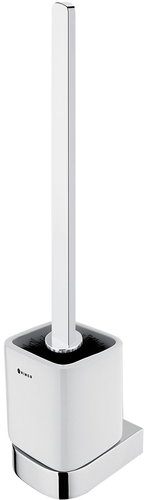 Nimco Toilet brush with square handle stainless steel - ceramic Nikau chrome NK-30094KN-HR-26 - Toilet Brush - Main image