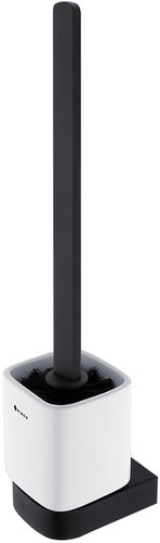 Nimco Toilet brush with square handle stainless steel - ceramic Nikau black NKC-30094KN-HR-90 - Toilet Brush - Main image