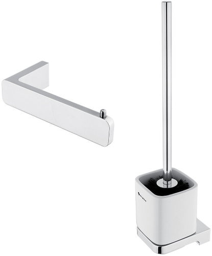 Nimco Maya chrome Bathroom set for toilet - toilet brush and toilet paper holder MA-set-94KN-26 - Toilet Brush - Main image