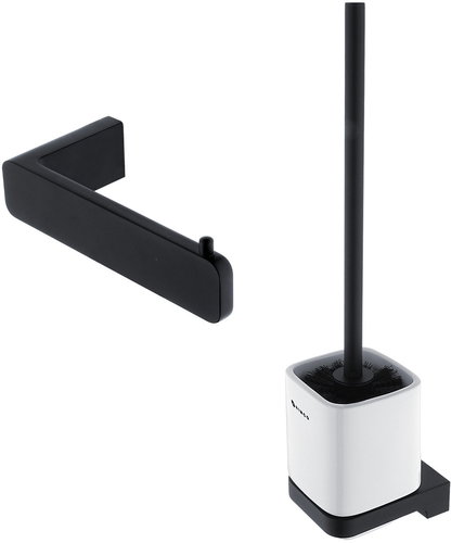 Nimco Maya black Bathroom set for toilet - toilet brush and paper holder MAC-set-94KN-90 - Toilet Brush - Main image