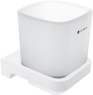 NIMCO Maya white toothbrush holder, frosted glass container - Toothbrush Holder