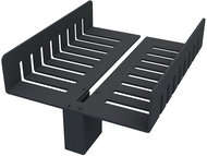 Nimco Bathroom and shower shelf for screen - double black metal 2091-DL-25-90 - Bathroom Shelf