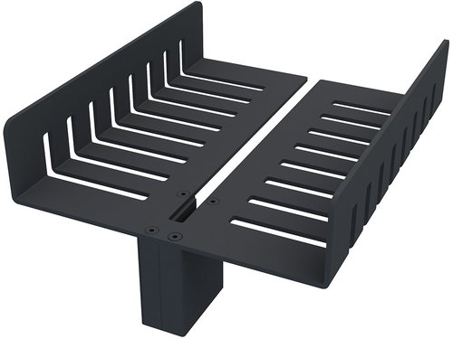 Nimco Bathroom and shower shelf for screen - double black metal 2091-DL-25-90 - Bathroom Shelf - Main image