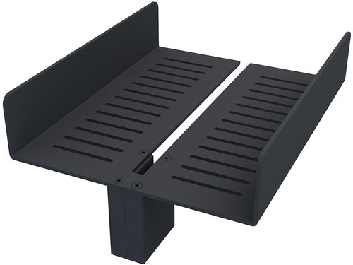 Nimco Bathroom and shower shelf for screen - double black metal 2091-DH-25-90 - Bathroom Shelf - Main image