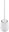 White ceramic - toilet brush metal TA 3194-05